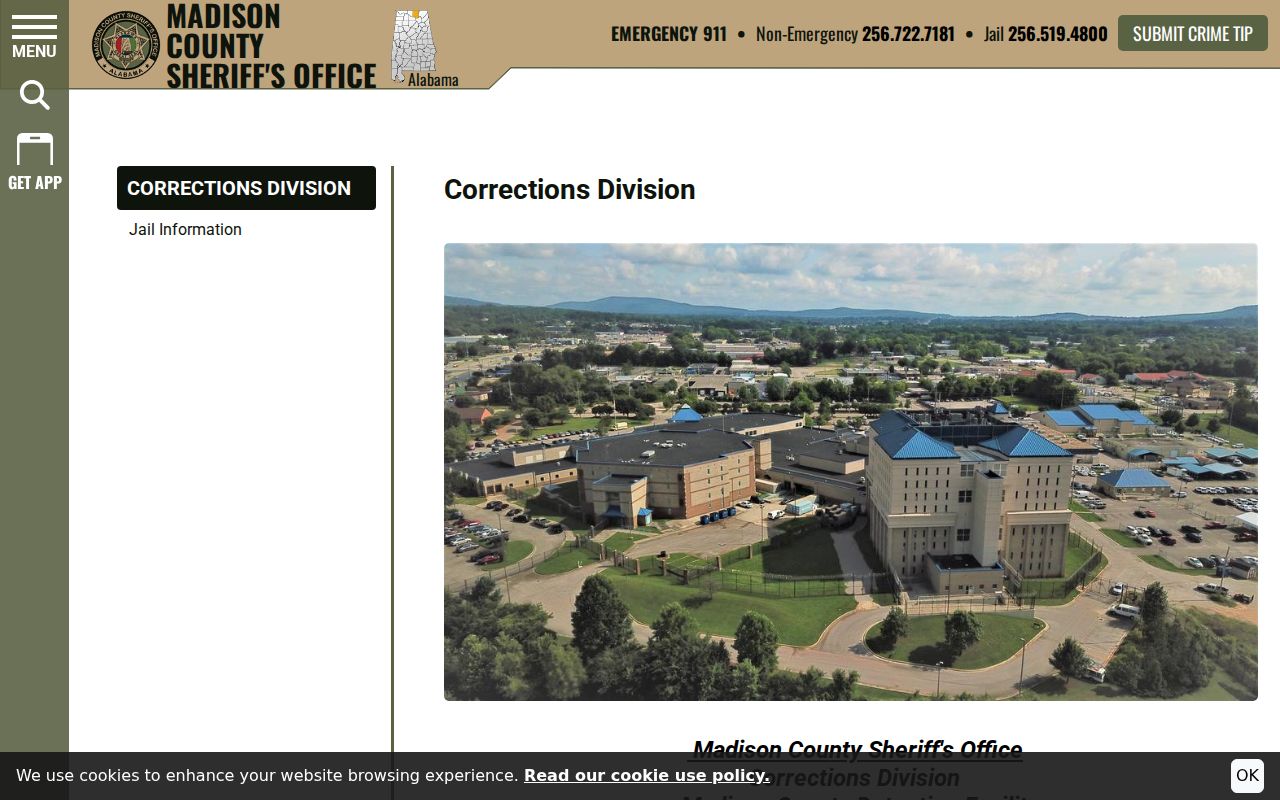 Madison County arrest records Corrections Division