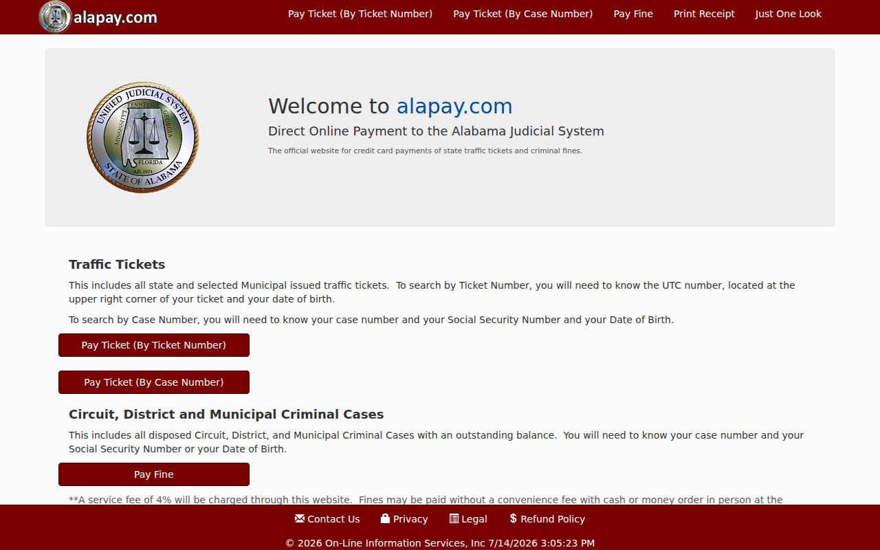 Madison County District Court AlaPay ticket and fine payment