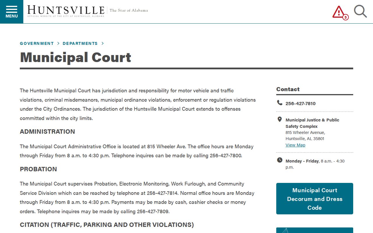 Madison County District Court comparison with Huntsville Municipal Court