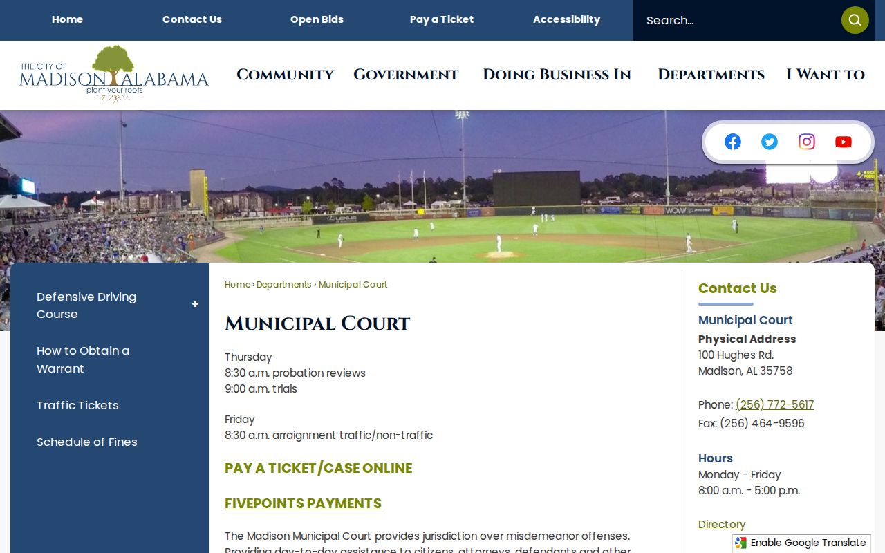 Madison County District Court comparison with City of Madison Municipal Court