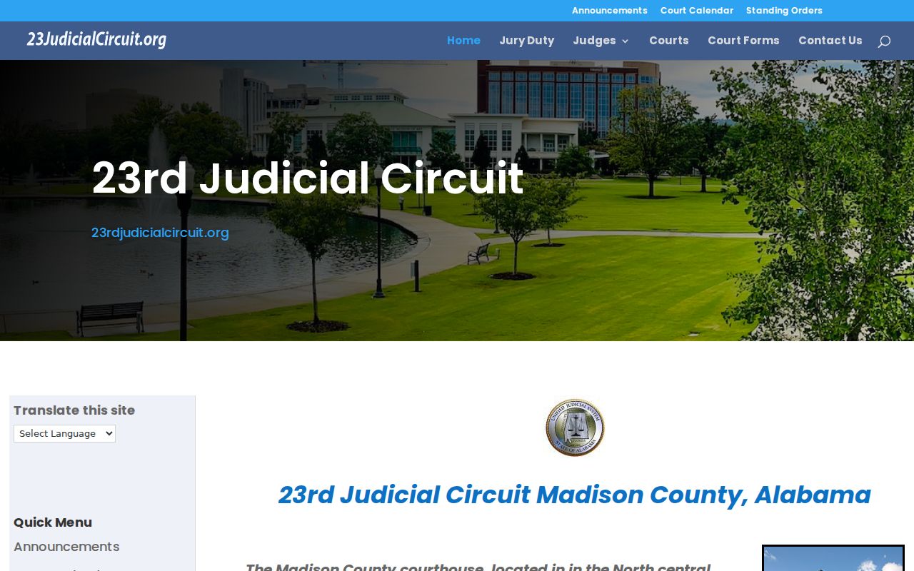 Madison County court system and Twenty-Third Judicial Circuit